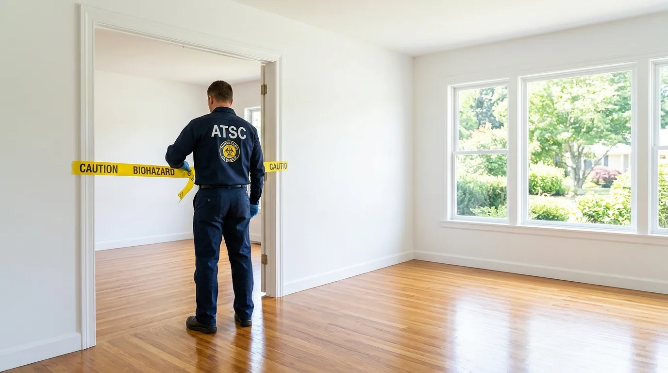 Certified biohazard cleanup crew performing Crime Scene Cleanup in East Concord
